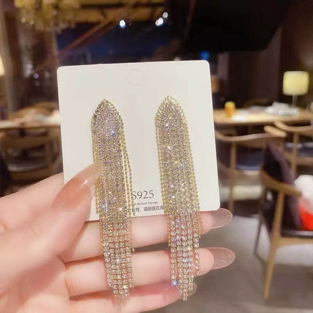 Elegant Gold and Silver Dangle Earrings